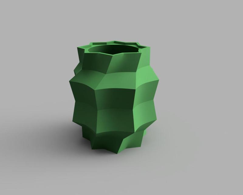Modern Faceted Geometric Vase