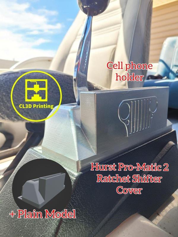 Hurst Pro-Matic 2 Shifter Cover with phone holder