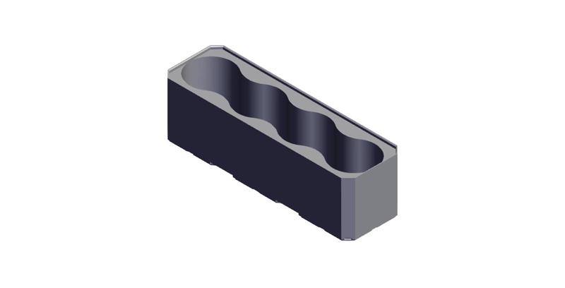 3x1x1 holder for 4 32mm bottles - Multibin insert
