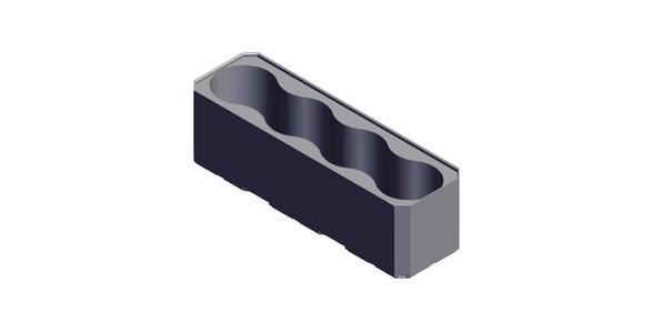 3x1x1 holder for 4 32mm bottles - Multibin insert