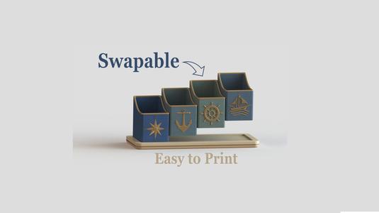 Captain's Cache ~ Desktop Organizer 