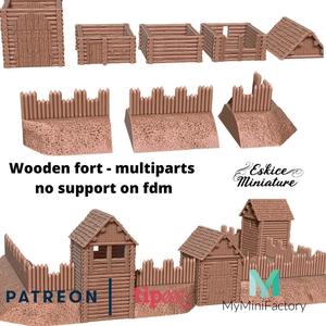 Fortin bois (multiparts) - 28mm for wargame