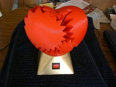 Motorized Big Love Heart Gears