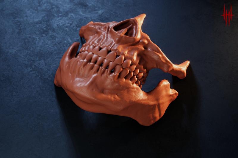 Golden Skull Mask - Inspired by Higgs from Death Stranding