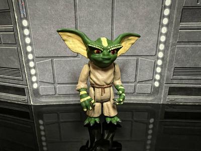 STAR WARS VINTAGE  GREMLIN YODA HALLOWEEN SPECIAL, CUSTOM UNPRODUCED KENNER, HASBRO ACTION FIGURE, 3.75", 1/18, 5POA