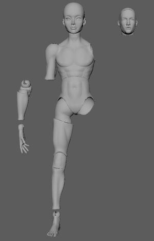 3D Printable Male BJD Ball Jointed Doll