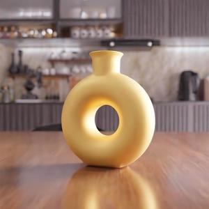 3D Indoor Donut Vase STL File - Flower Vase, Small Planter, Desk Planter, 3D Print File, Home Decor, Vase for Flowers