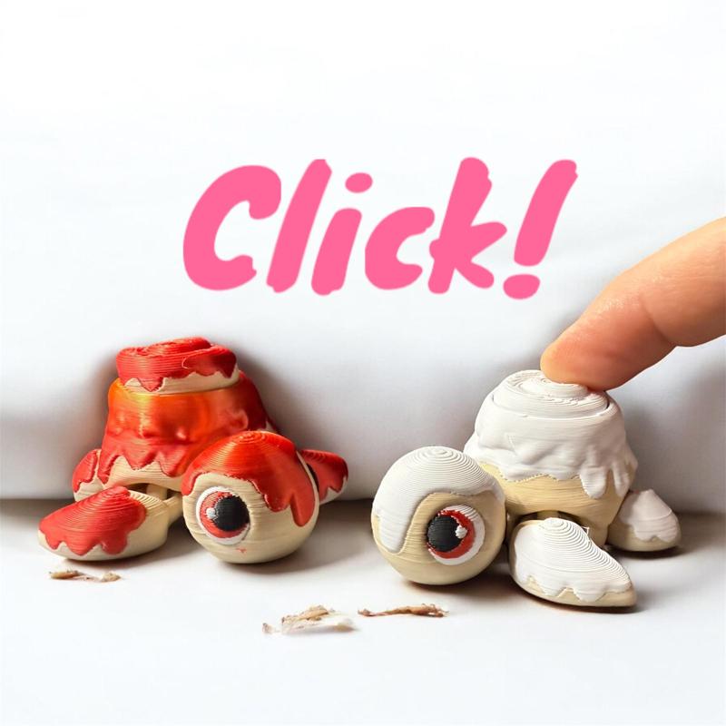 Cinnamon Roll Turtle Clicker Articulated Flexi