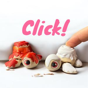 Cinnamon Roll Turtle Clicker Articulated Flexi