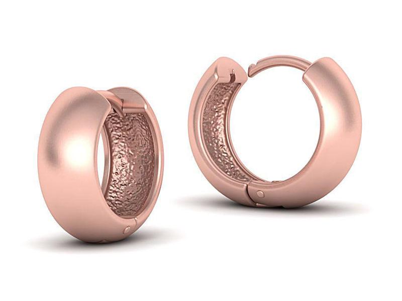 Small Hoop Earrings 3dmodel 15mm size