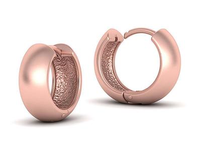 Small Hoop Earrings 3dmodel 15mm size