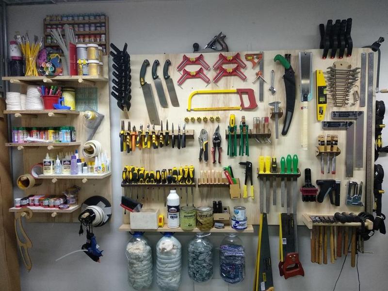 Panel tool holder, garage workshop organization - Laser Cut