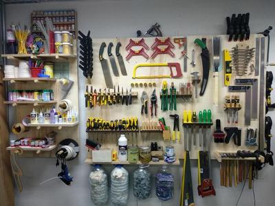 Panel tool holder, garage workshop organization - Laser Cut