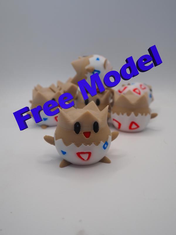 Togepi pokemon (No support - 3MF included)
