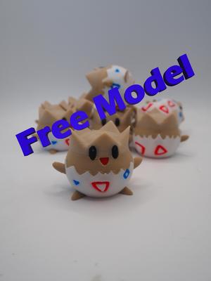 Togepi pokemon (No support - 3MF included)