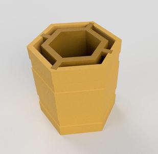 Big hexagon flower pot mold form 180mm