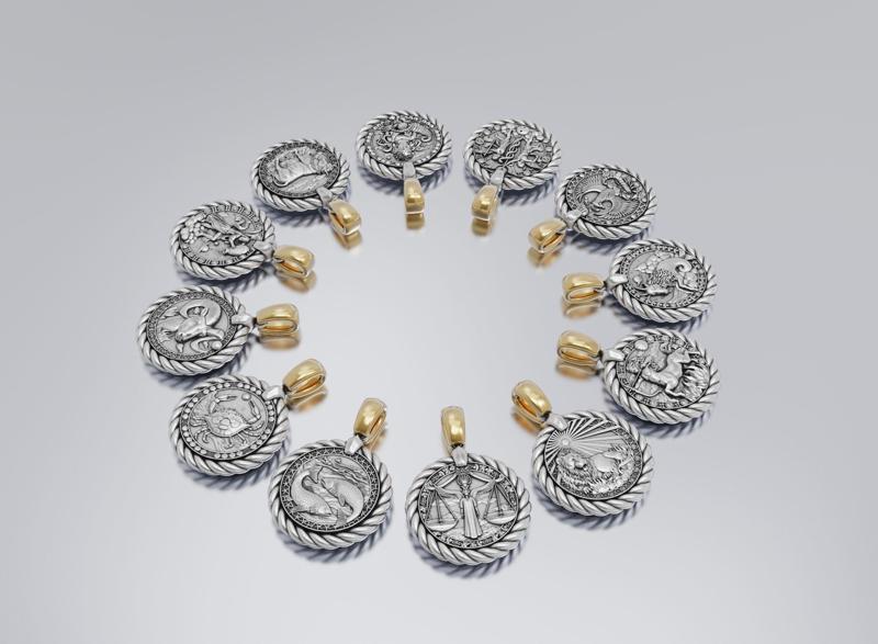 horoscope pendants 3D Model Collection