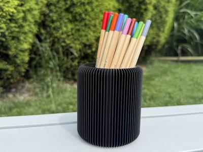 Ribbed Cup Pencil Holder