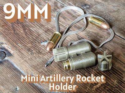 Mini Artillery Rocket Holder for Two 9mm Cartridge