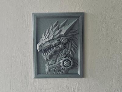 Wall art cyber dragon 