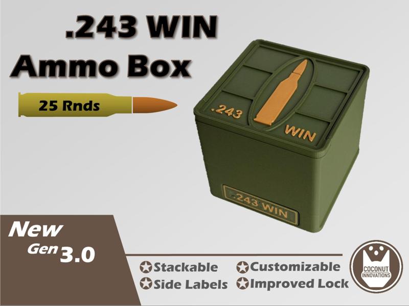 Ammo Storage Box .243 WIN - 25 Round