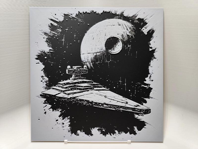 Star Destroyer with Death Star - Hueforge
