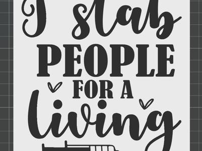 I Stab People for a Living Sign