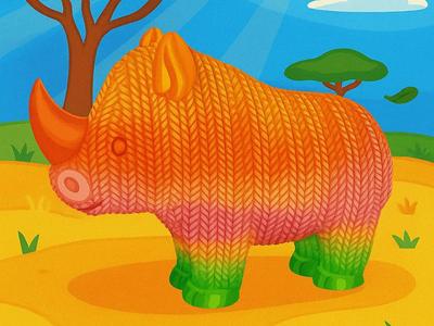 Cozy Knit Rhinoceros