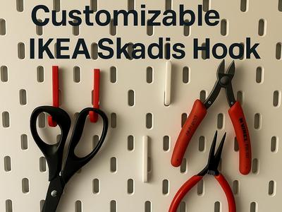 Customizable IKEA Skadis Hook / Holder