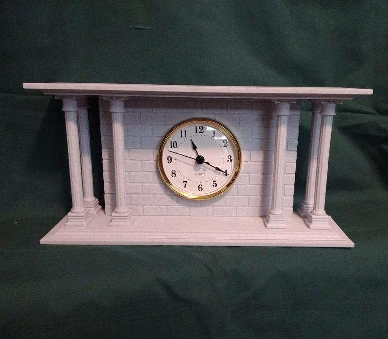 Mantle Clock - 2A - Hole for Clock Can be modified in Slcer to accomodate 2-1/2 to 3-1/2 clock