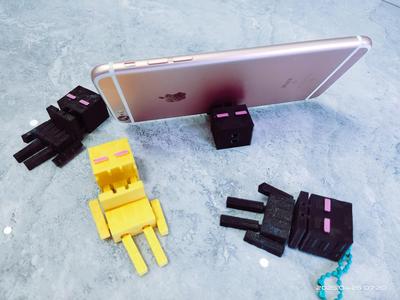 Print-in-Place Minecraft Chibi Enderman Portable Phone Stand