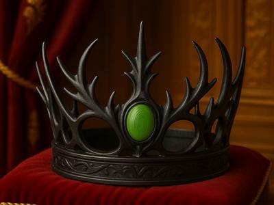 Stag Crown with Emerald