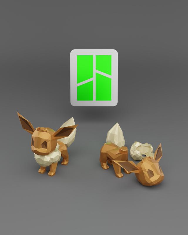 Low Poly Eevee - Fan Art (Bambu Project and Multi-Part Included)