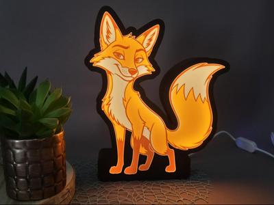 Lightbox Fox Lamp