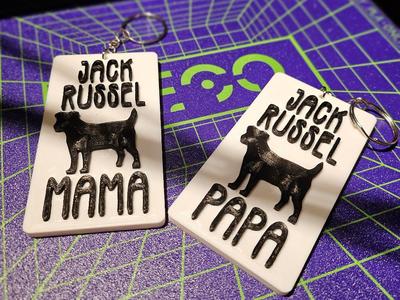 Jack Russell Mom/Dad Keychain