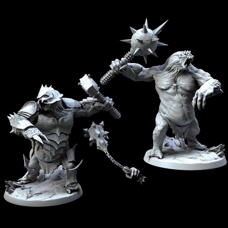 Troll (pose 1 of 3) (armor and no armor/ 3 weapons)