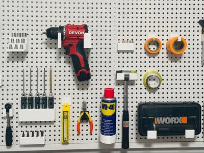 [Pegboard Accessories for Round Holes] For pegboards with 16mm center hole spacing and 6mm diameter round holes (constantly updating)
