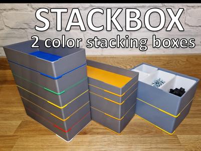 StackBox - Stackable 2 color containers
