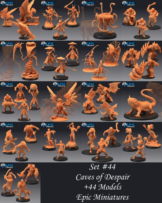 Caves of Despair Set / Underground Cave Encounter Collection / Pre-Supported