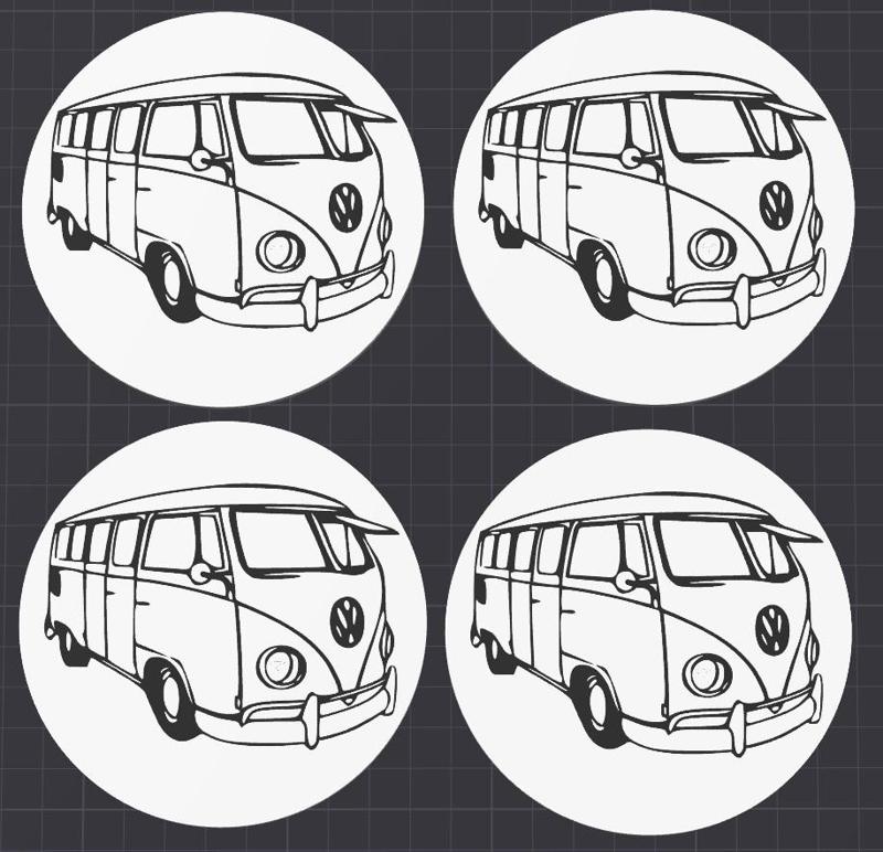 VW T1 Coaster Untersetzer