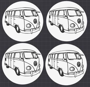 VW T1 Coaster Untersetzer