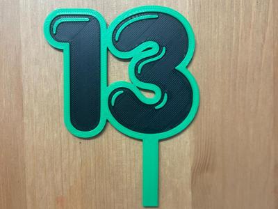 13 Cake Topper