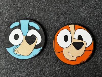 Bluey and Bingo coaster