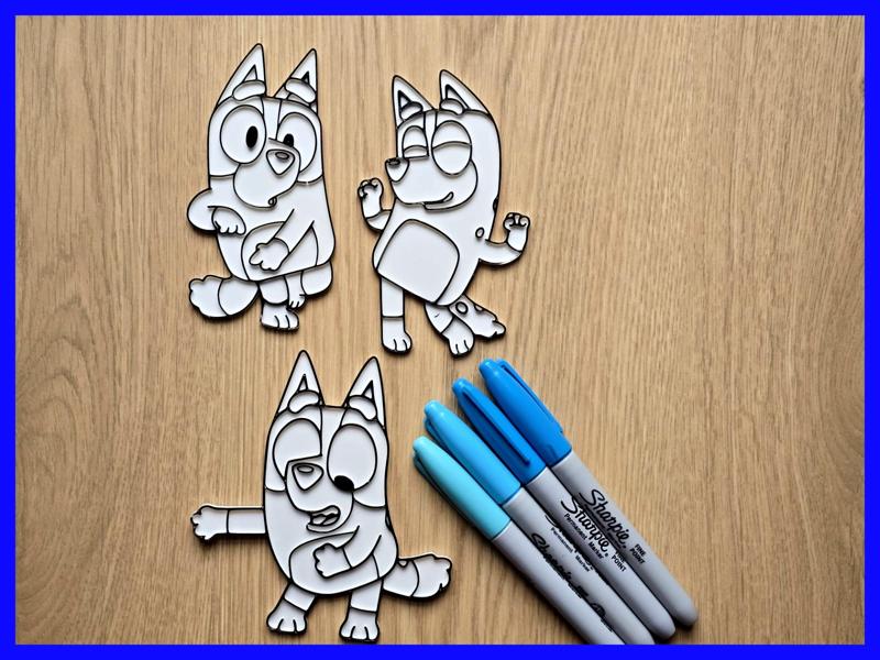 Dancing Bluey Fun Gift DIY Coloring