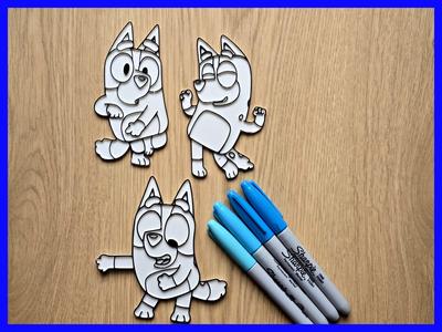Dancing Bluey Fun Gift DIY Coloring