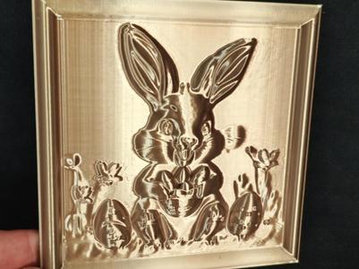 Easter Bunny - Relief Sculpture