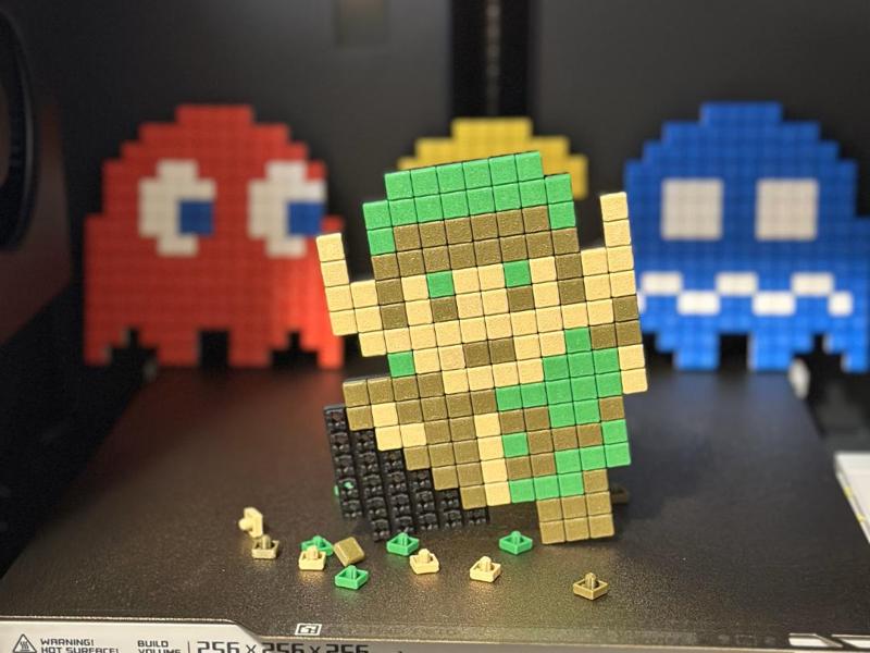 Legend of Zelda: Link's 8-Bit Pixel Shield Puzzle