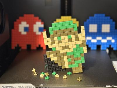 Legend of Zelda: Link's 8-Bit Pixel Shield Puzzle