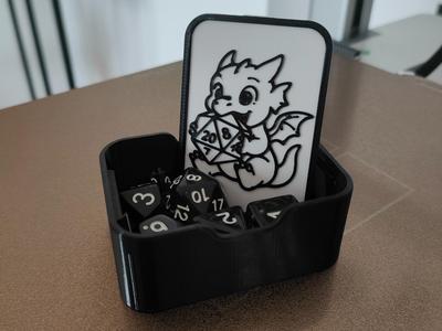 RPG dice set box - baby dragon