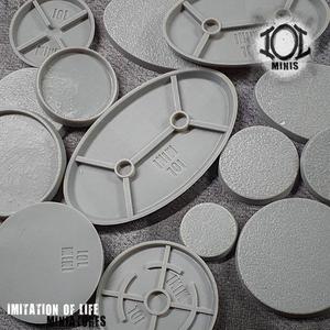 The IOL Minis library of bases. ( Presupported solid, hollow, inset and magnetized versions)